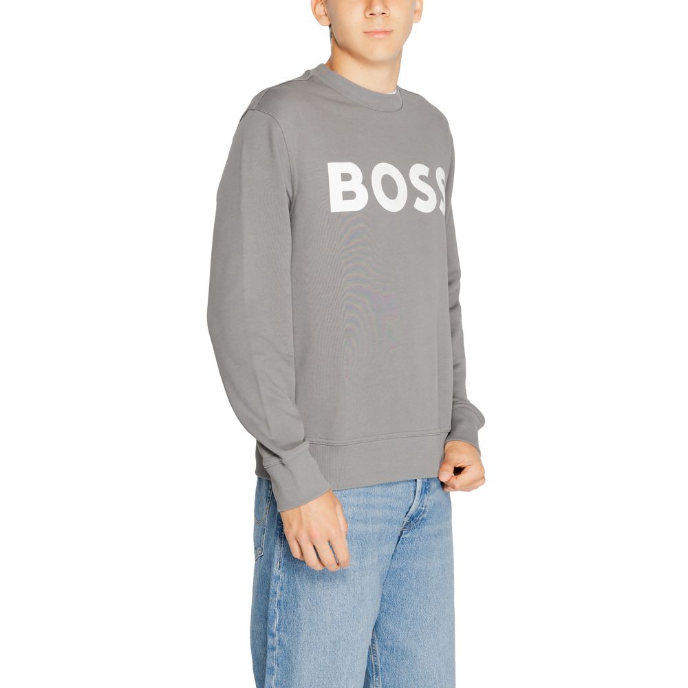 Hugo Boss Gray Cotton Men's Sweater