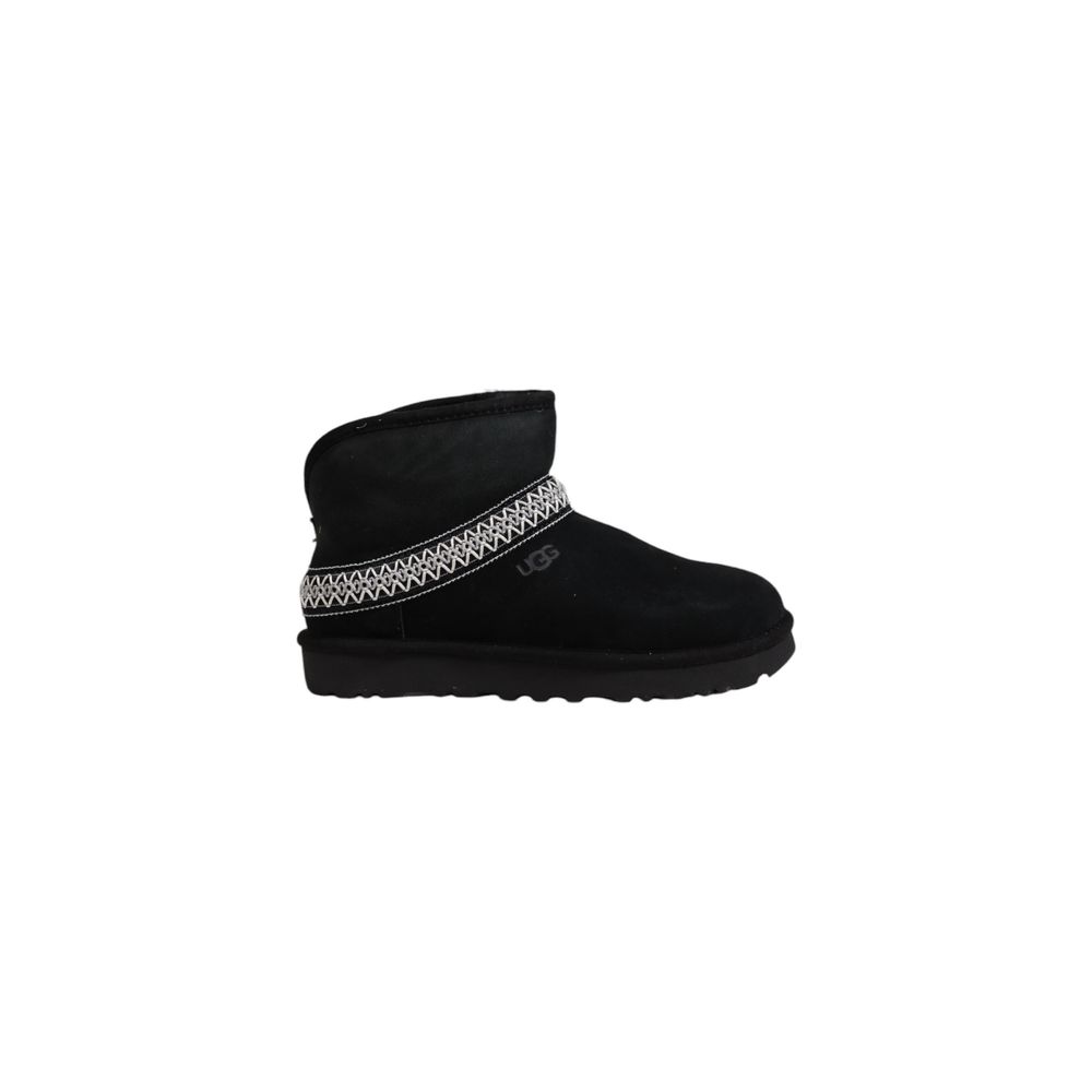 UGG Black Suede Leather Women's Ankle