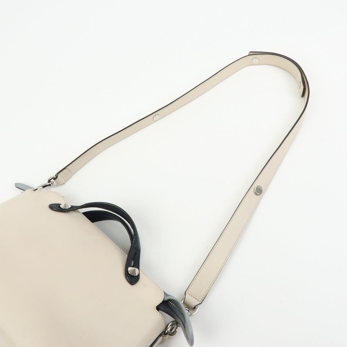 Fendi Selleria By The Way Satchel Leather Neutral Leather Handbag (Pre-Owned)