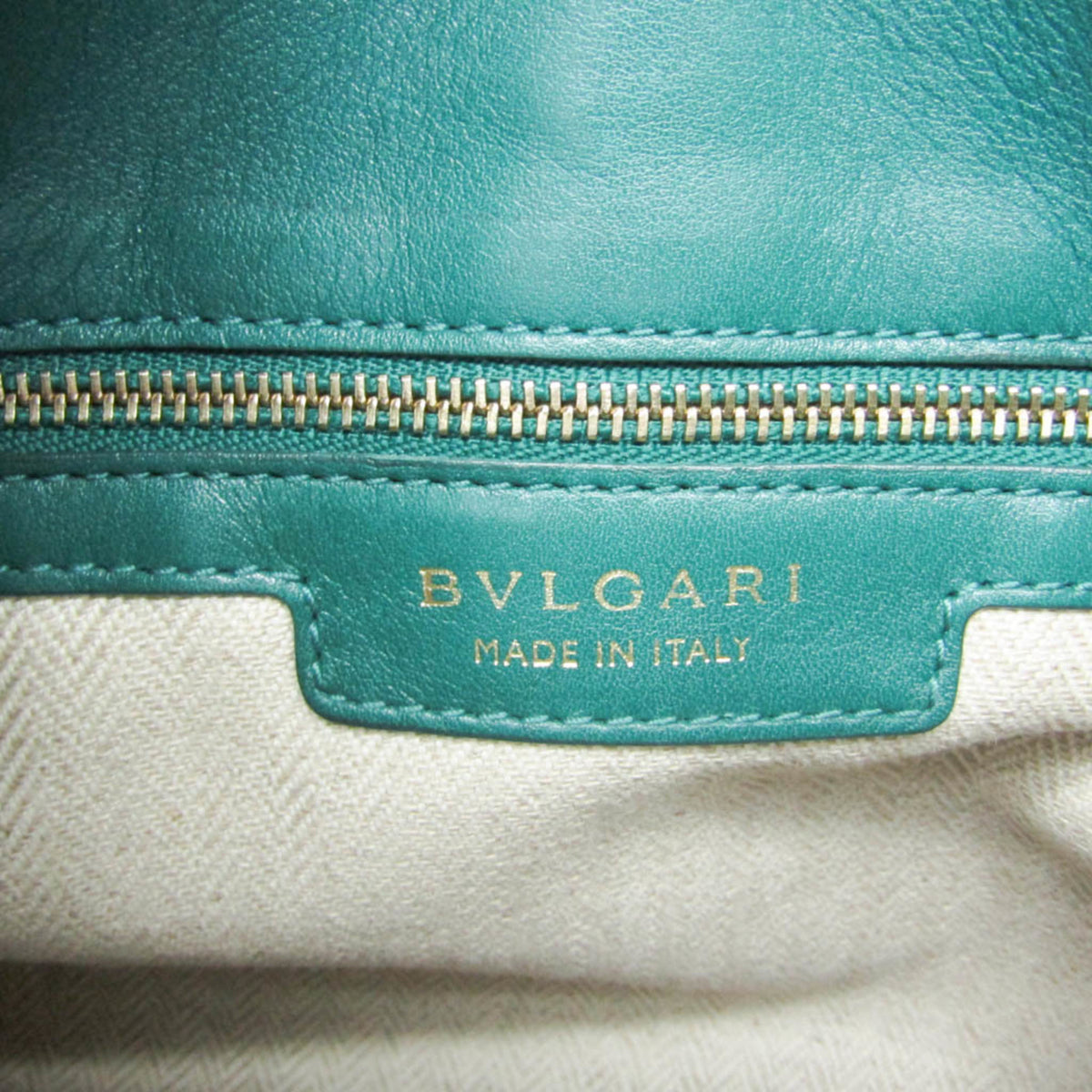 Bvlgari Chandra Canvas Beige Canvas Shoulder Bag Bag (Pre-Owned)