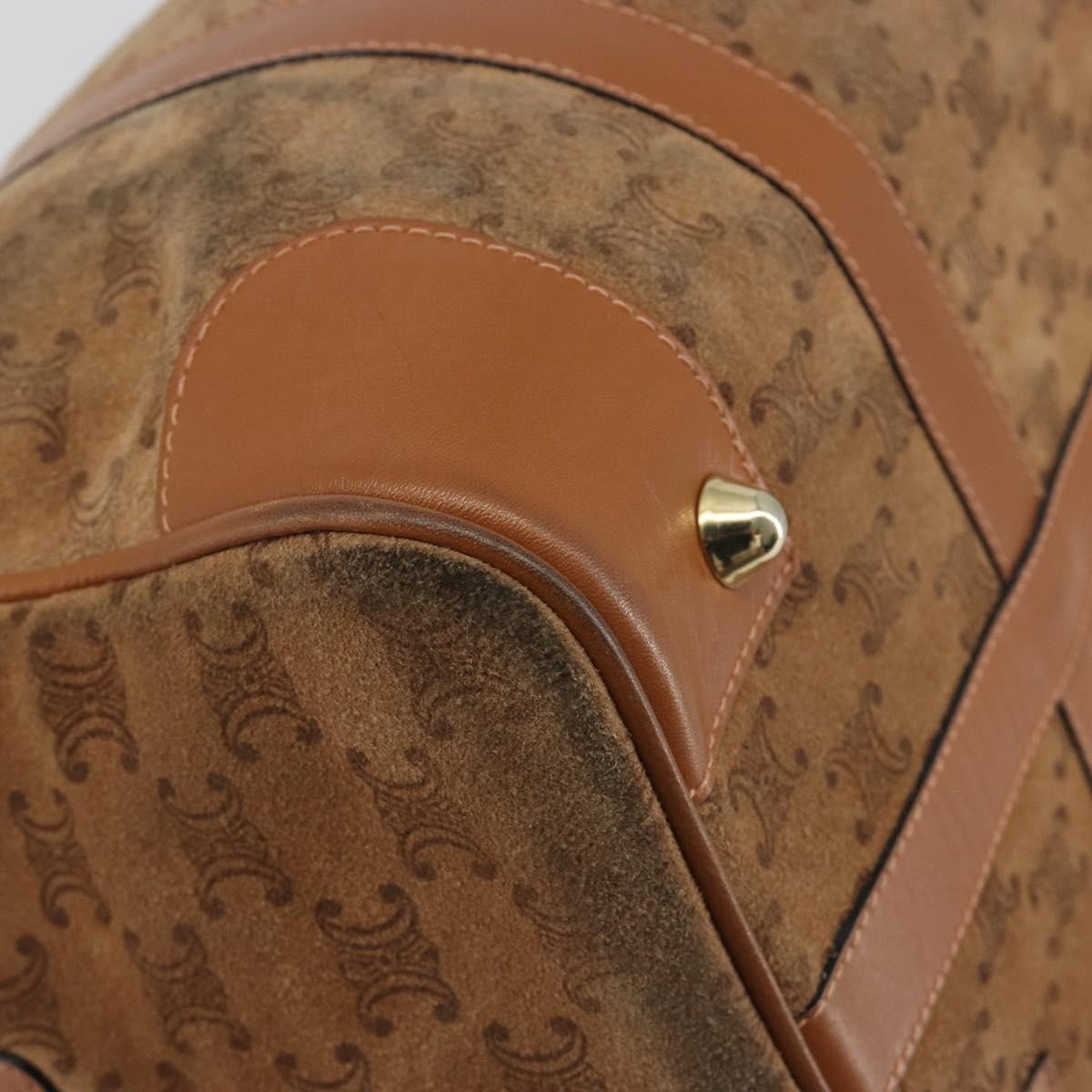 Celine Macadam Suede Brown Suede Tote Bag Bag (Pre-Owned)
