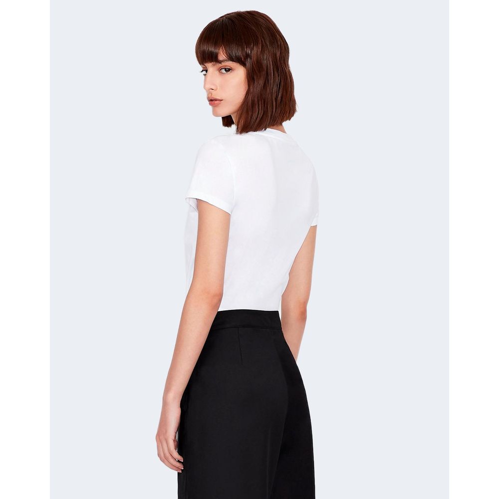 Armani Exchange White Cotton Tops & Women's T-Shirt