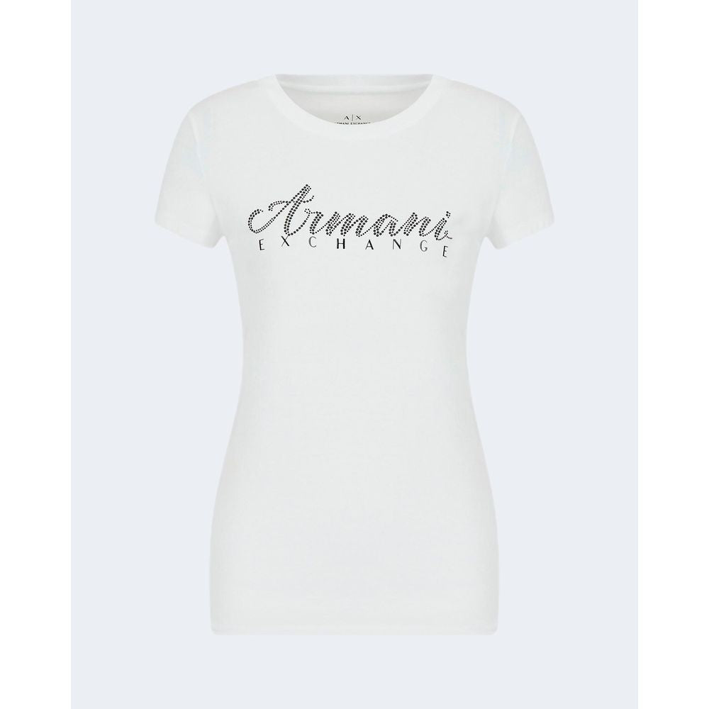 Armani Exchange White Cotton Tops & Women's T-Shirt