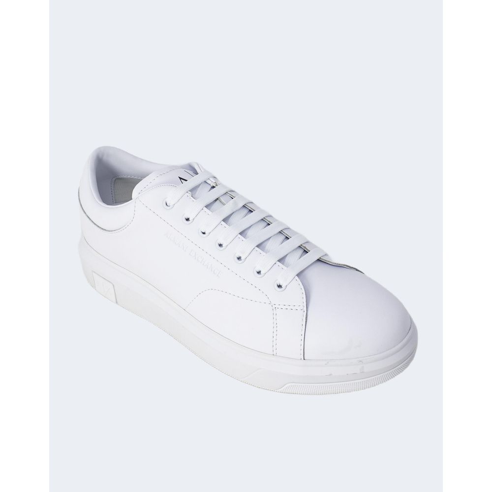 Armani Exchange White Leather Men's Sneaker