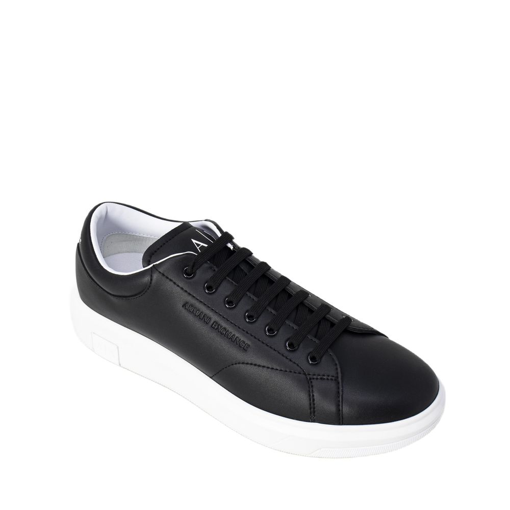 Armani Exchange Black Leather Men's Sneaker