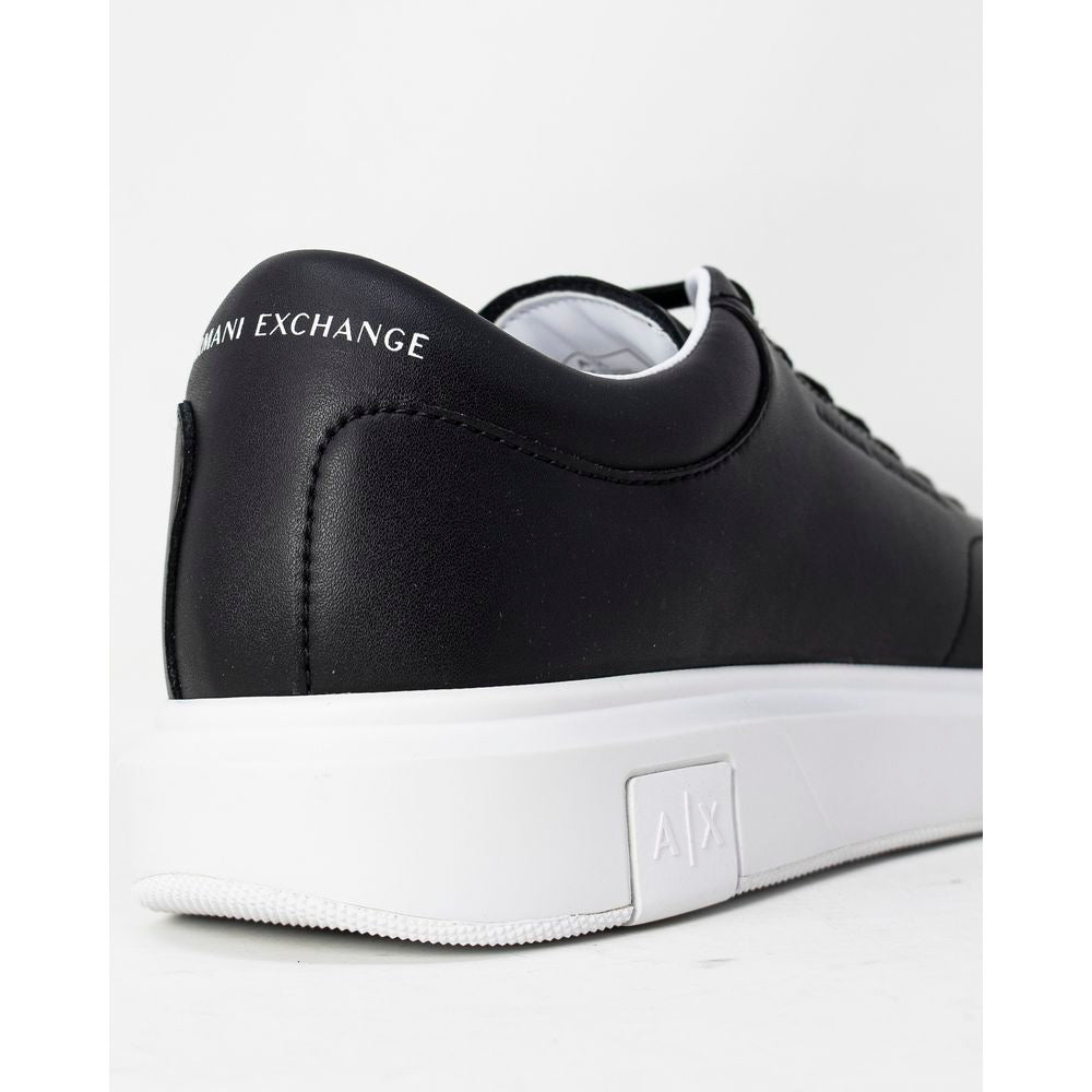 Armani Exchange Black Leather Men's Sneaker