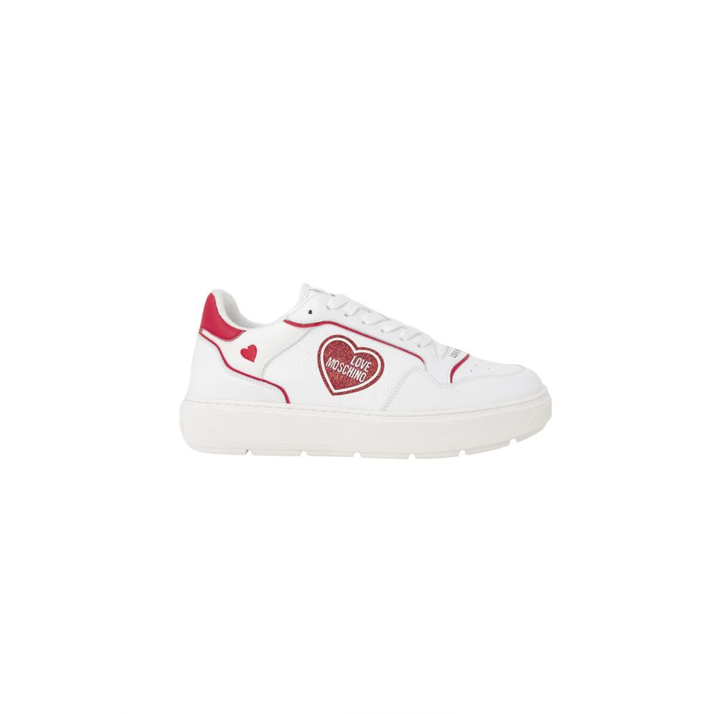 Love Moschino Red Polyethylene Low Top Women's Sneakers