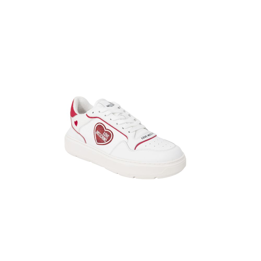Love Moschino Red Polyethylene Low Top Women's Sneakers