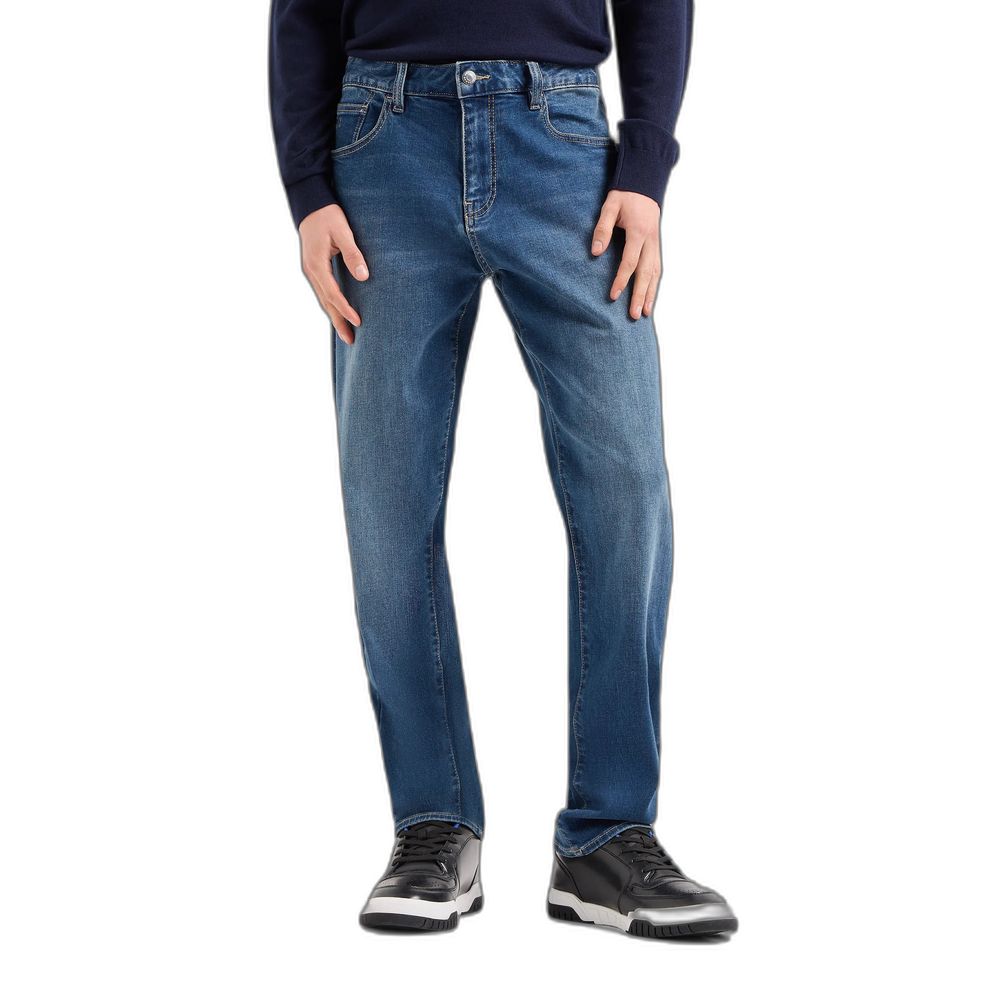Armani Exchange Blue Cotton Skinny Men's Jeans