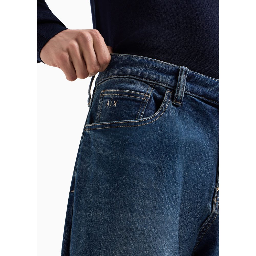 Armani Exchange Blue Cotton Skinny Men's Jeans
