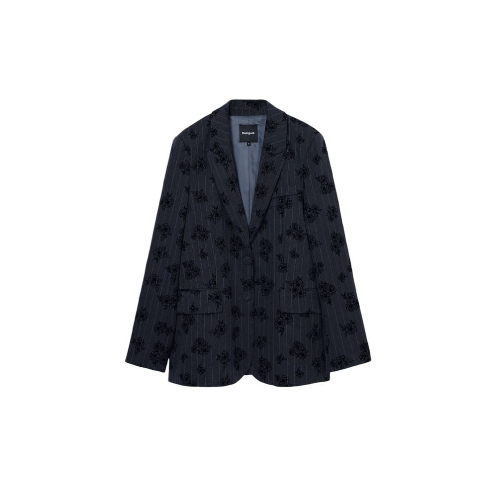 Desigual Gray Polyester Suits & Women's Blazer