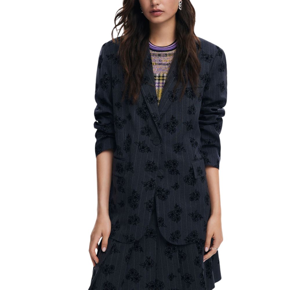 Desigual Gray Polyester Suits & Women's Blazer