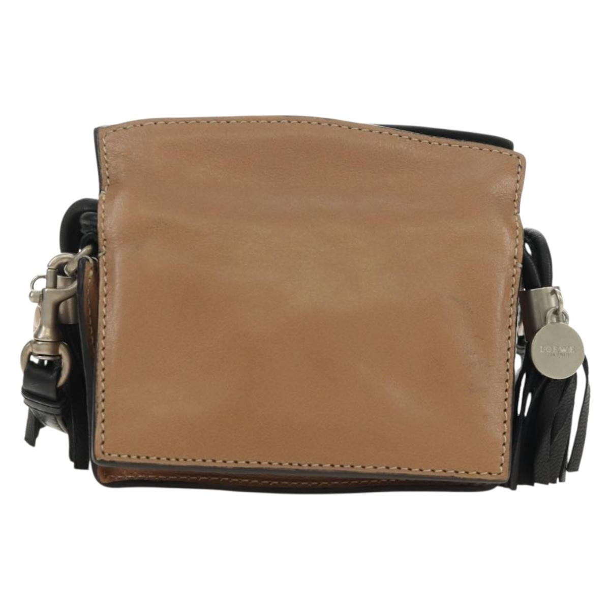 Loewe Shoulder Bag Leather Brown Leather Shoulder Bag Bag (Pre-Owned)