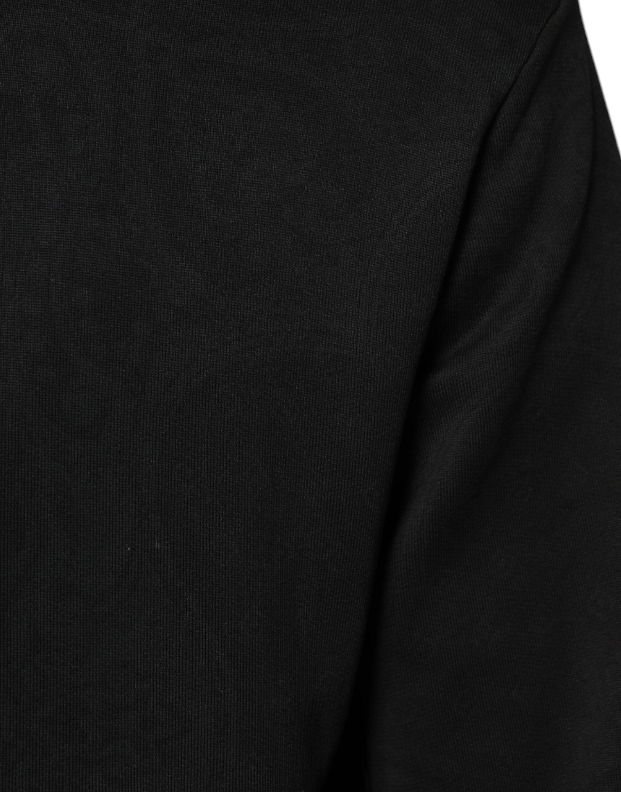Dolce & Gabbana Black Cotton Full Zip Hooded Bomber Men's Jacket (Pre-Owned)