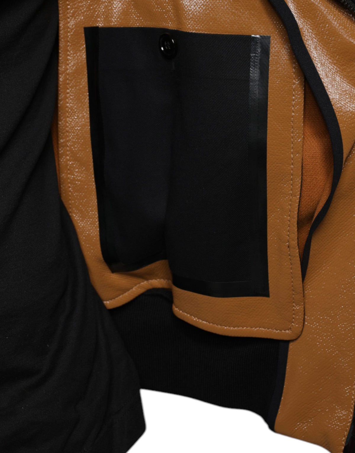 Dolce & Gabbana Brown Leather Full Zip Men Bomber Men's Jacket