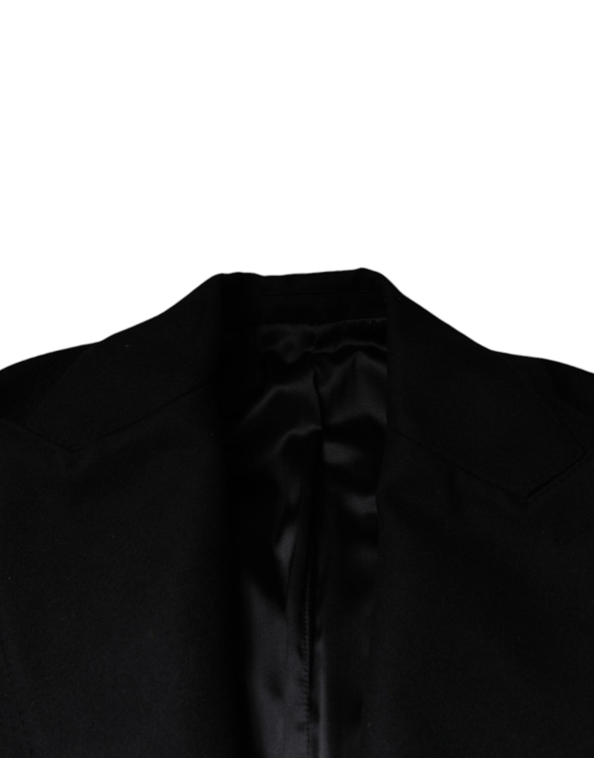 Dolce & Gabbana Black Wool Double Breasted Men Coat Men's Jacket