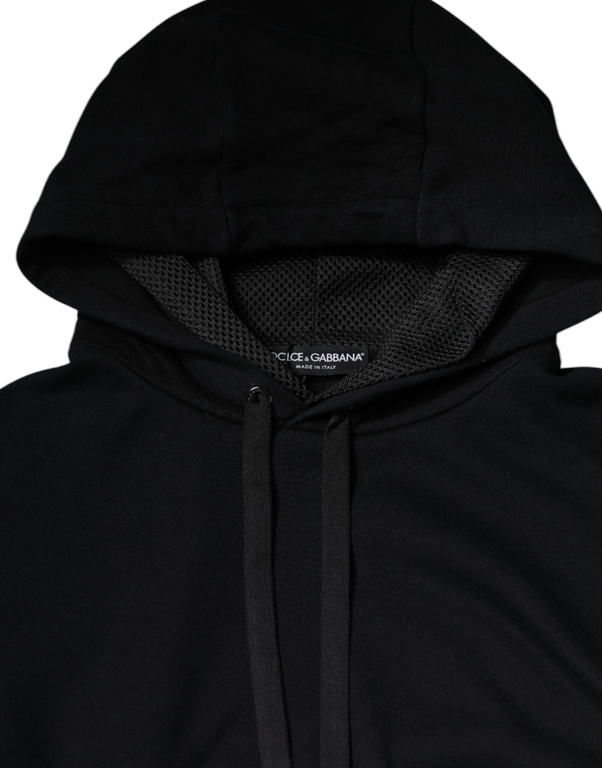 Dolce & Gabbana Black Hooded Pullover Men Sweatshirt Men's Sweater