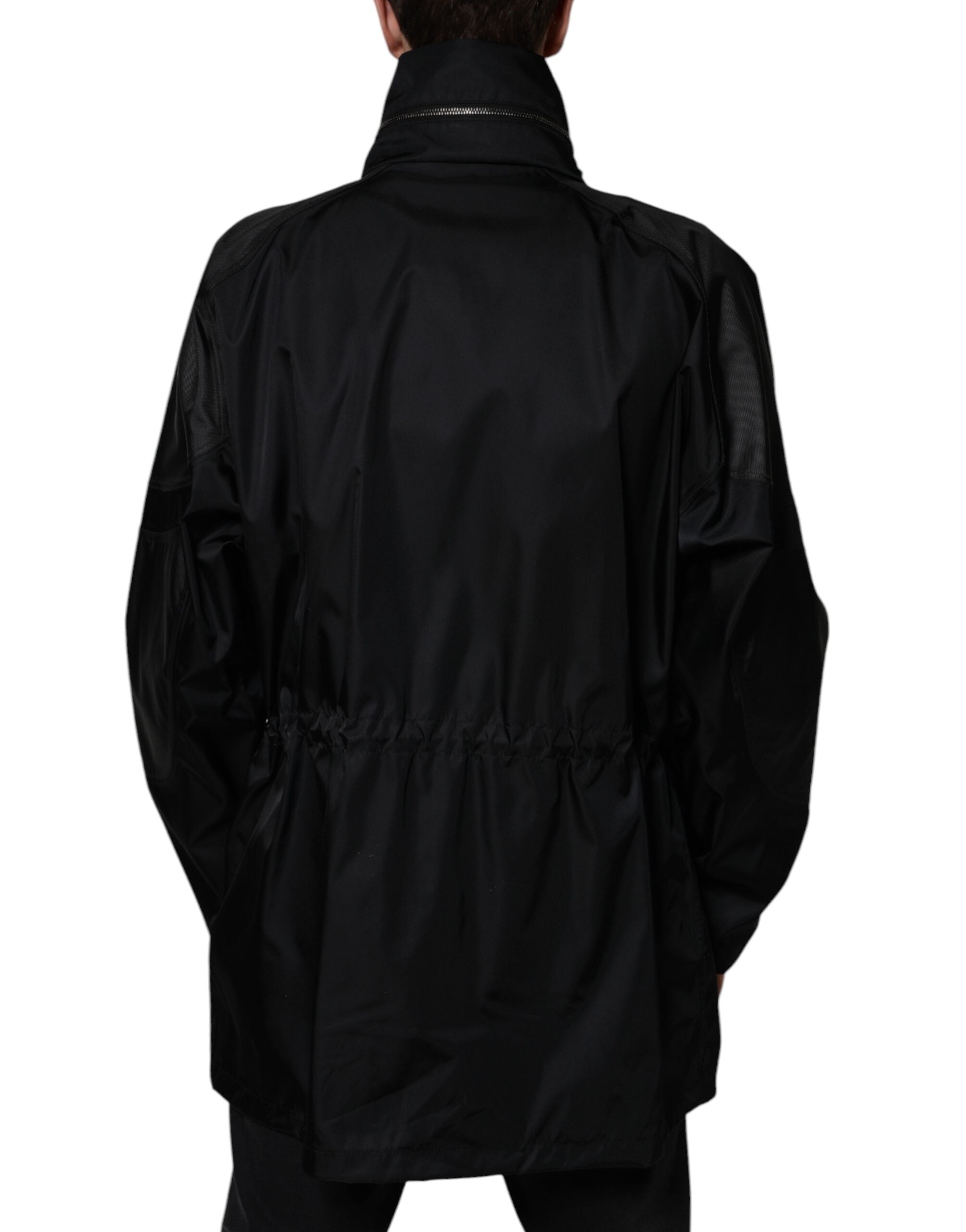 Dolce & Gabbana Black Nylon Winter Men Parka Coat Men's Jacket