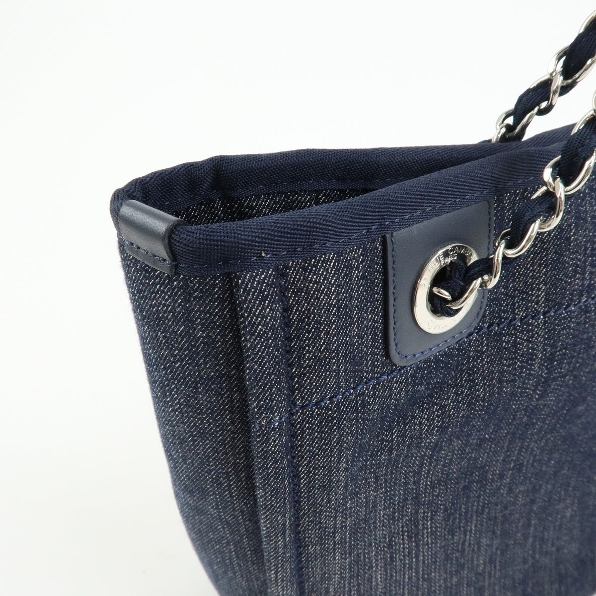 Chanel Deauville Denim Blue Denim_Jeans Tote Bag Bag (Pre-Owned)