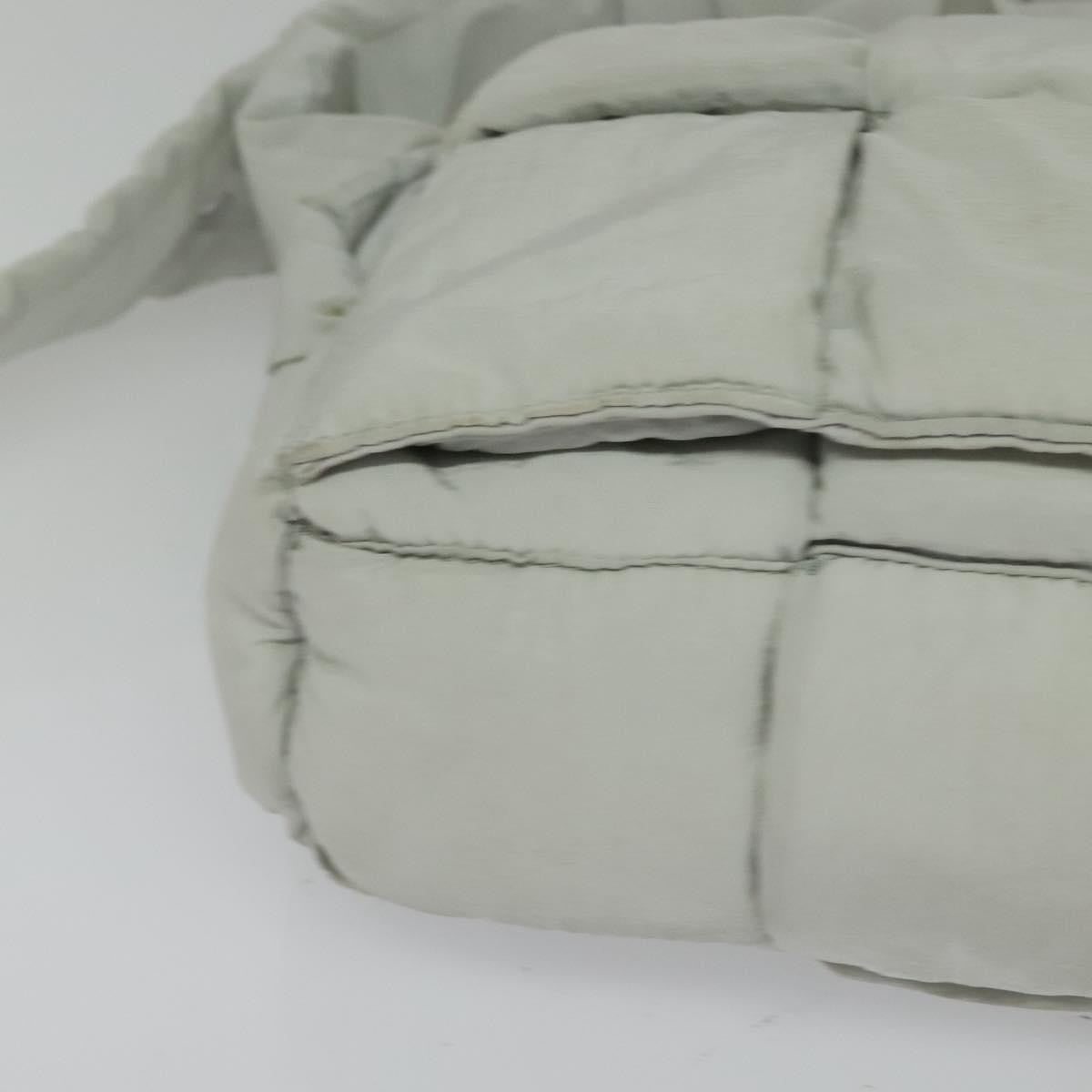 Bottega Veneta Padded Tech Cassette Intrecciato Nylon Gray Nylon Shoulder Bag Bag (Pre-Owned)