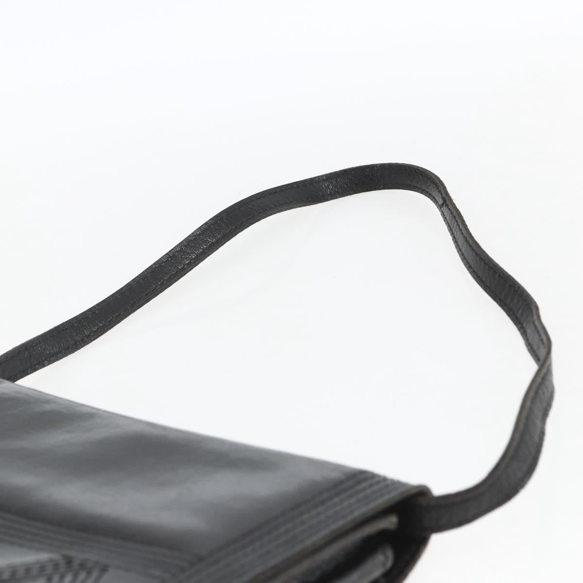 Saint Laurent Vintage Leather Black Leather Shoulder Bag Bag (Pre-Owned)
