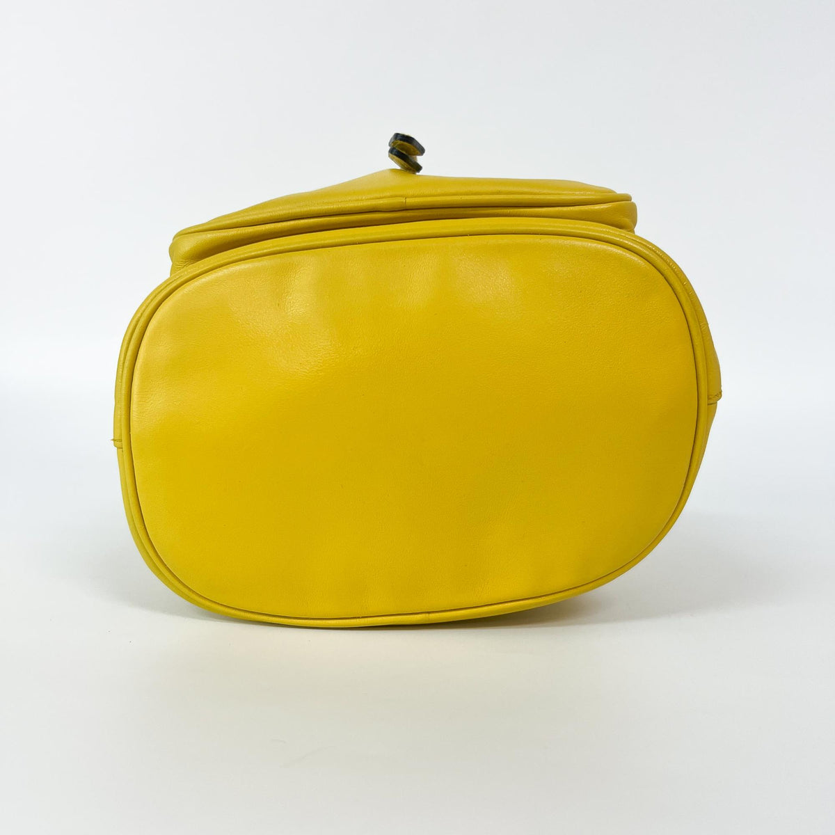 Prada Duet Drawstring Bucket Leather Yellow Leather Handbag (Pre-Owned)
