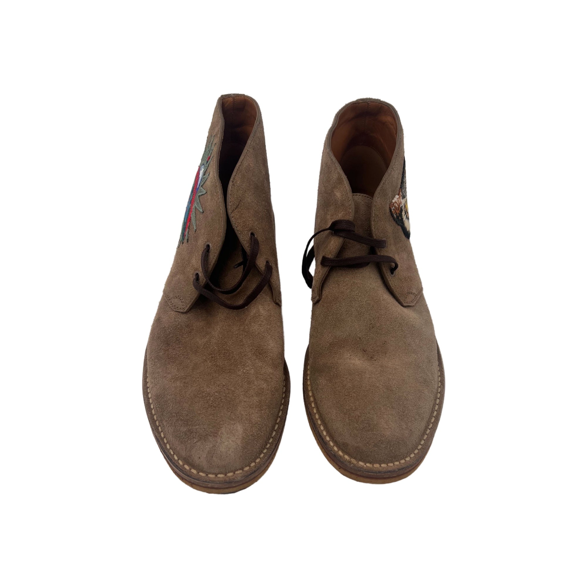 Gucci Men's Suede Bear Ardesia Chukka Boots (Pre-Owned)