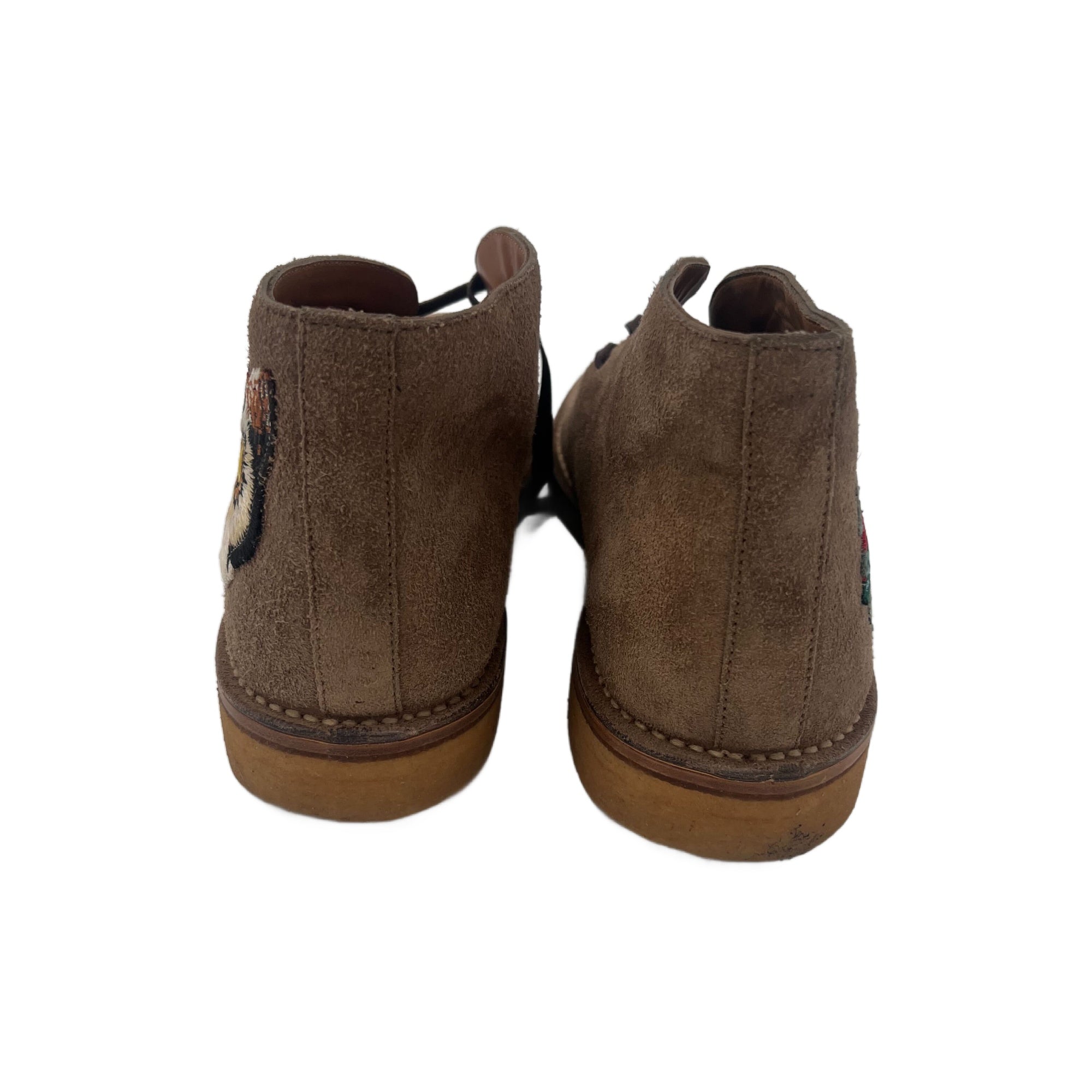 Gucci Men's Suede Bear Ardesia Chukka Boots (Pre-Owned)