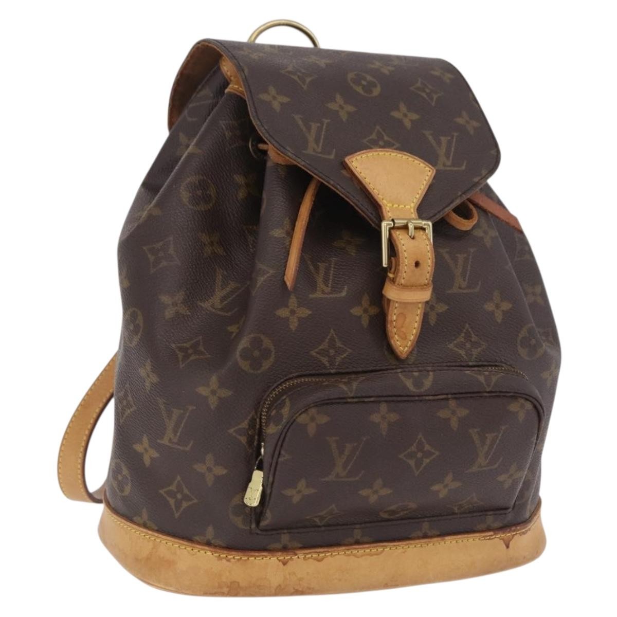 Louis Vuitton Vintage Montsouris Monogram Canvas Brown Canvas Backpack Bag (Pre-Owned)