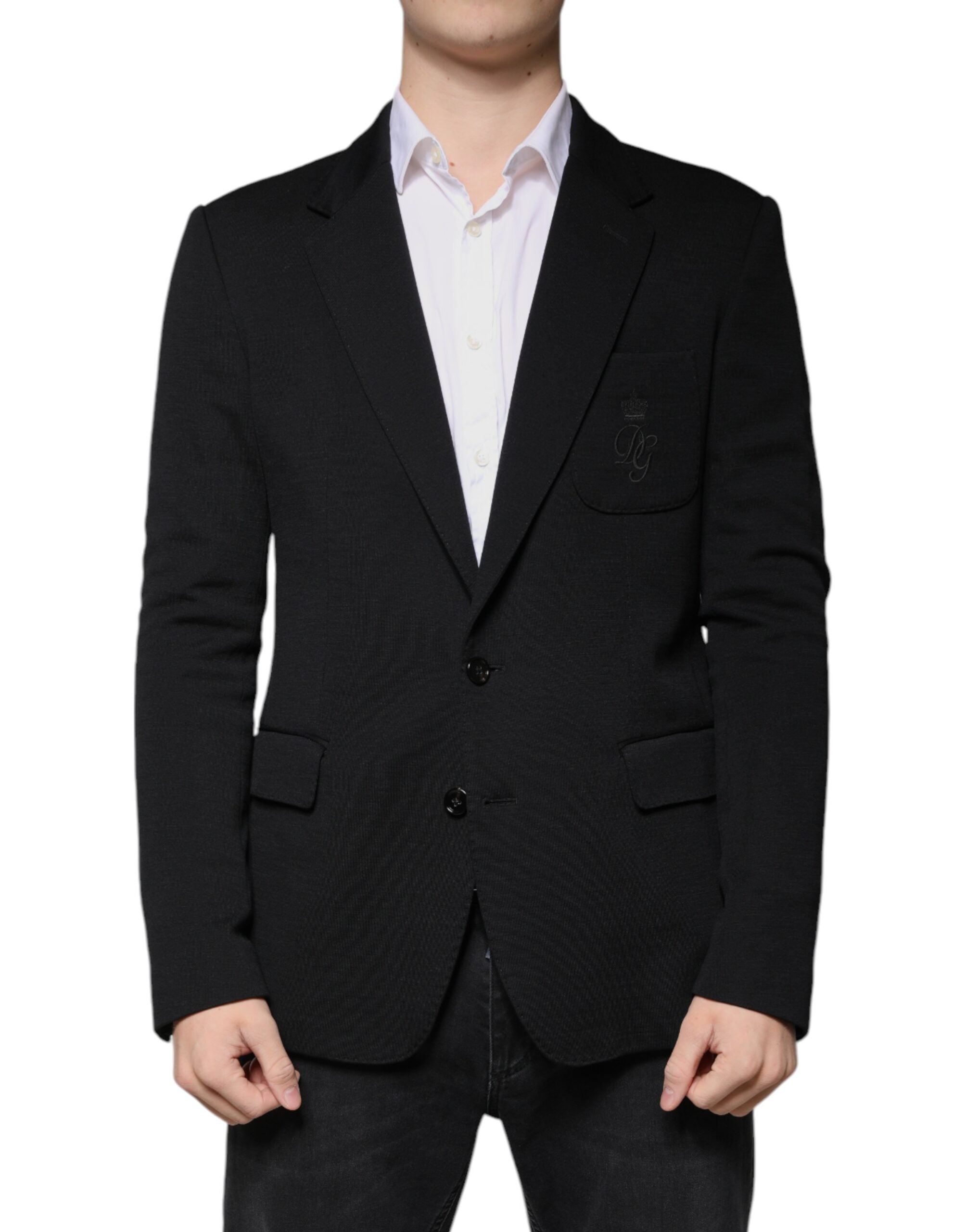 Dolce & Gabbana Black Wool Single Breasted Formal Men's Blazer