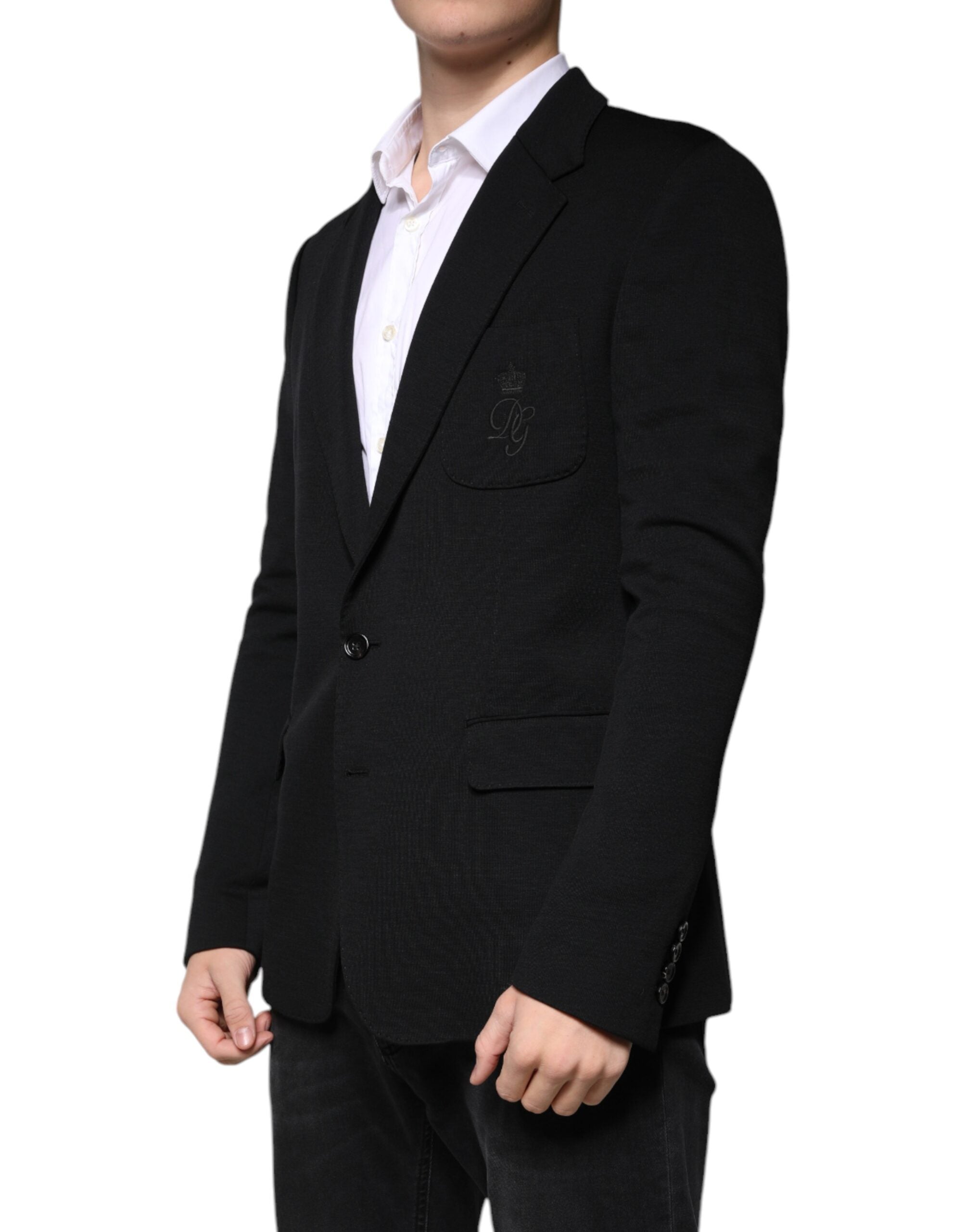 Dolce & Gabbana Black Wool Single Breasted Formal Men's Blazer
