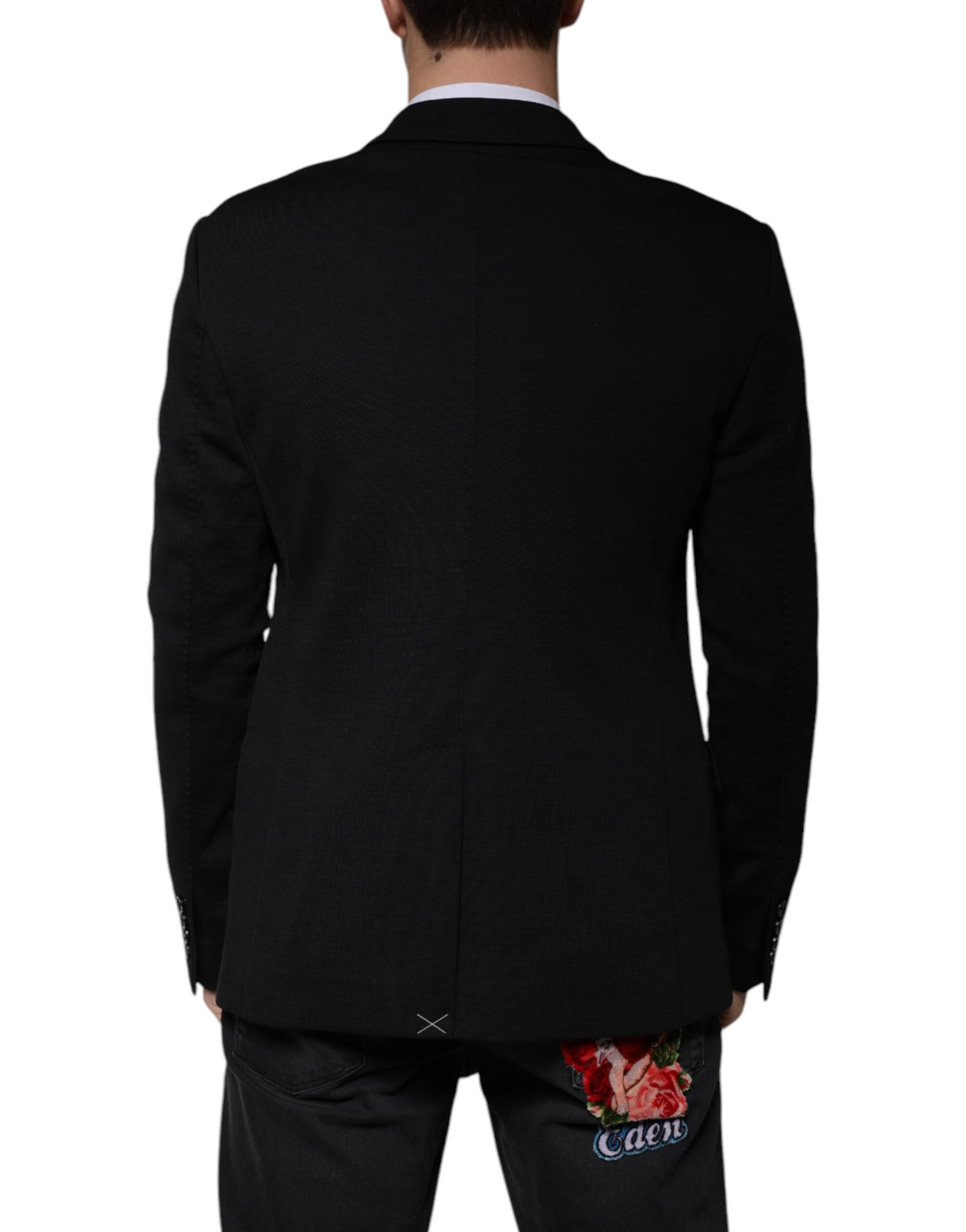 Dolce & Gabbana Black Wool Single Breasted Formal Men's Blazer