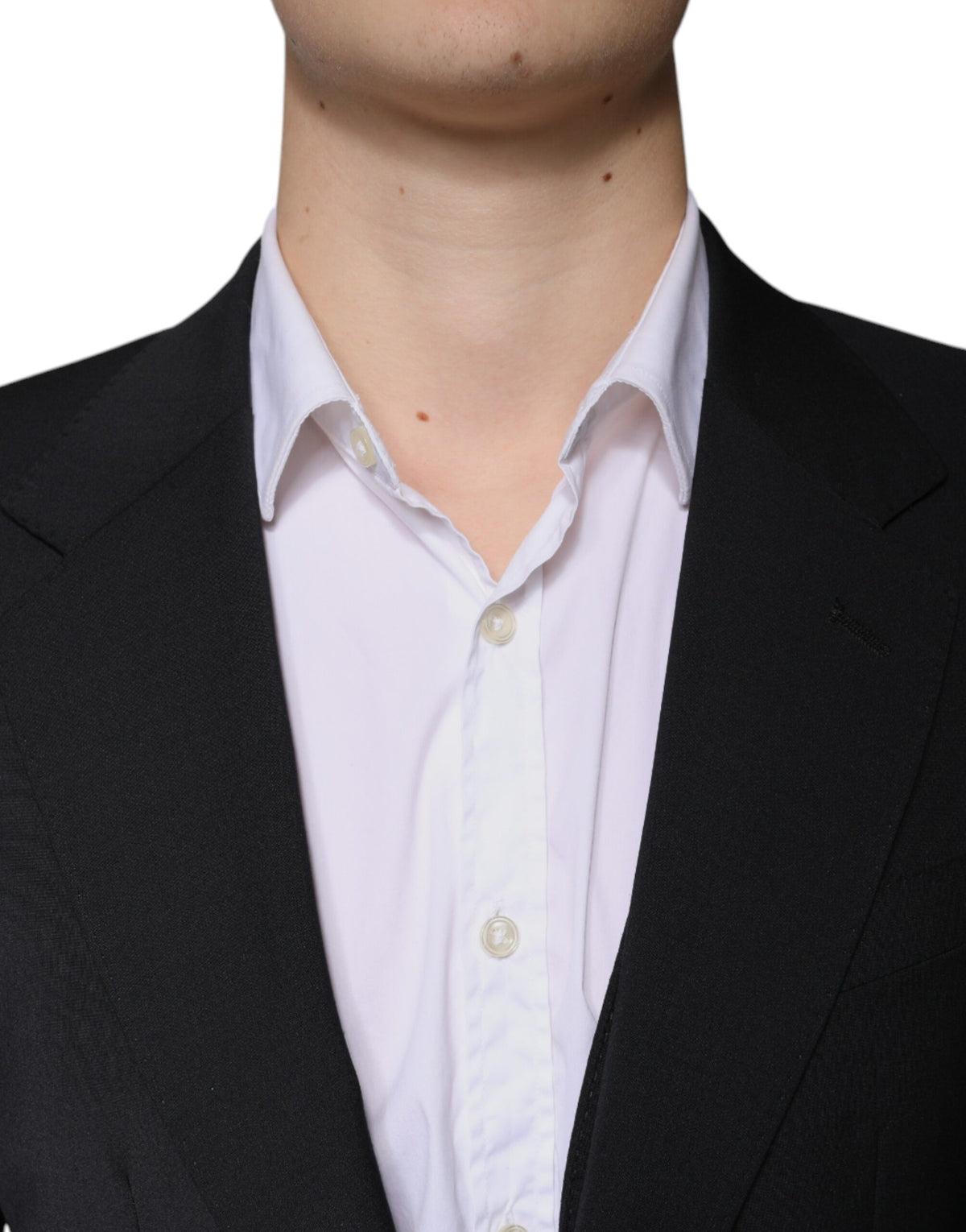 Dolce & Gabbana Black Wool 3 Piece Slim Fit Formal Men Men's Suit