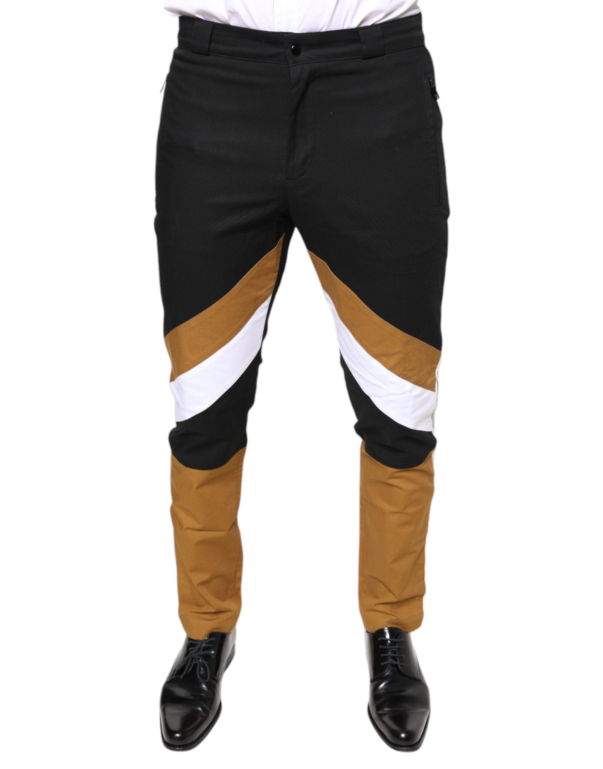 Dolce & Gabbana Multicolor Stripe Skinny Cotton Men's Pants