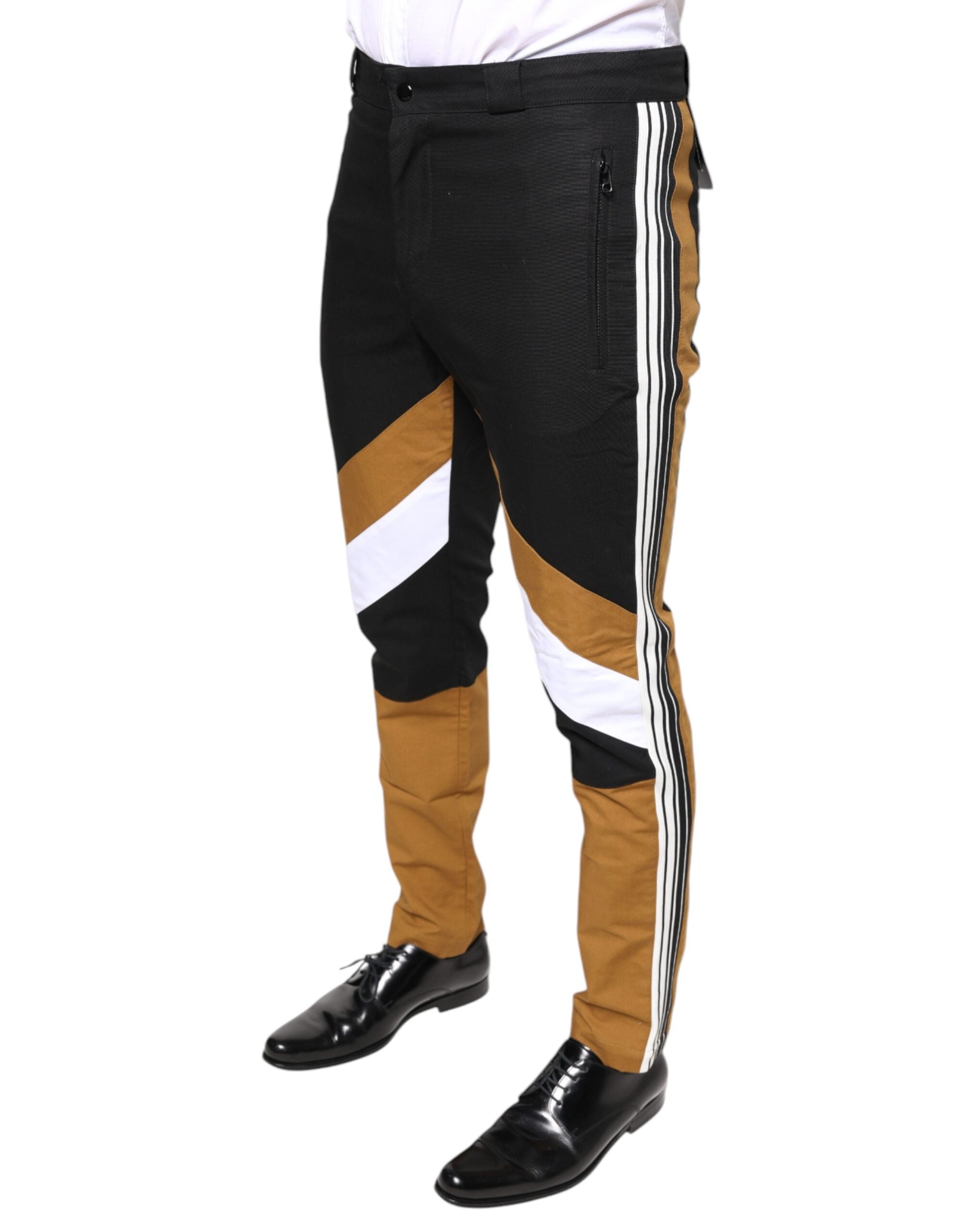 Dolce & Gabbana Multicolor Stripe Skinny Cotton Men's Pants