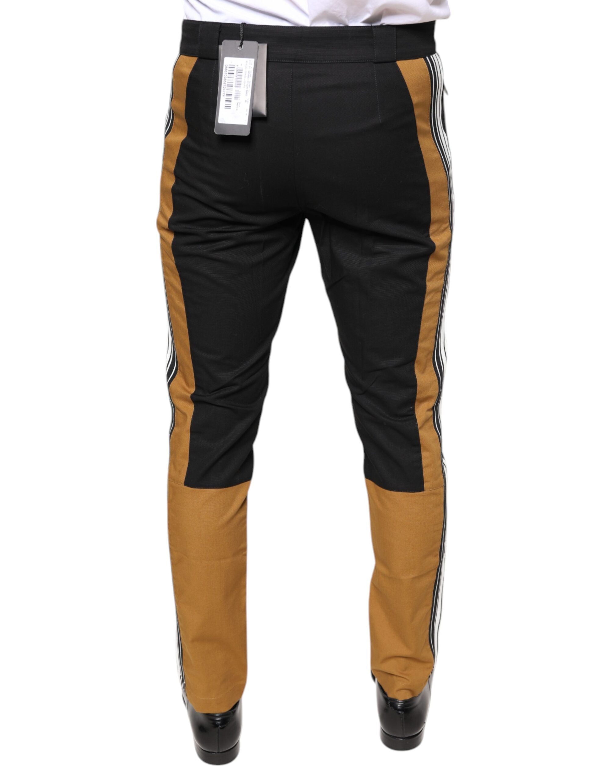 Dolce & Gabbana Multicolor Stripe Skinny Cotton Men's Pants