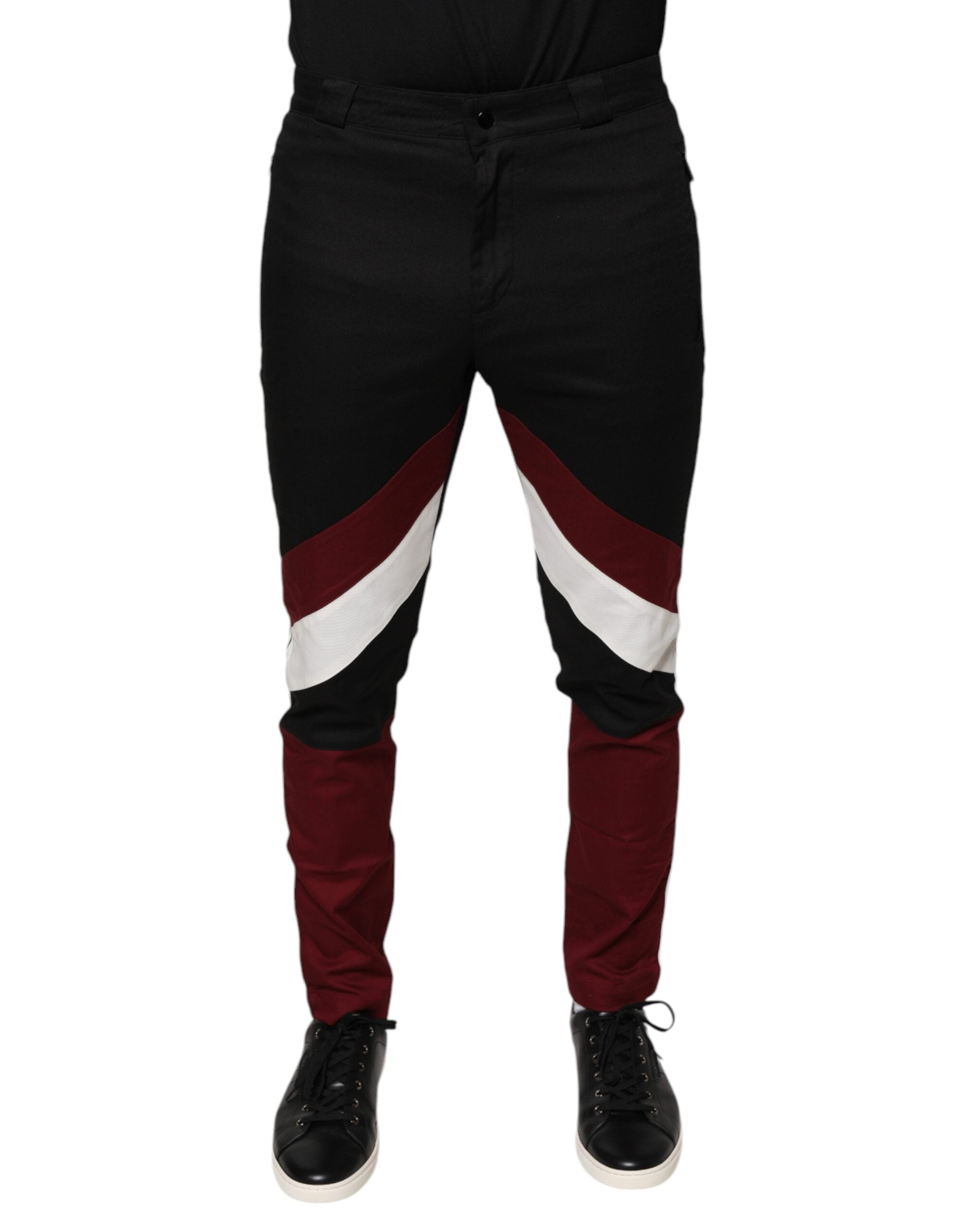 Dolce & Gabbana Multicolor Stripe Skinny Cotton Men's Pants (Pre-Owned)