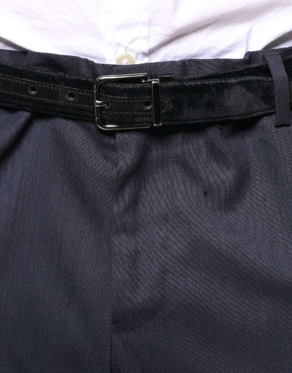 Dolce & Gabbana Blue Wool Skinny Formal Dress Men's Pants