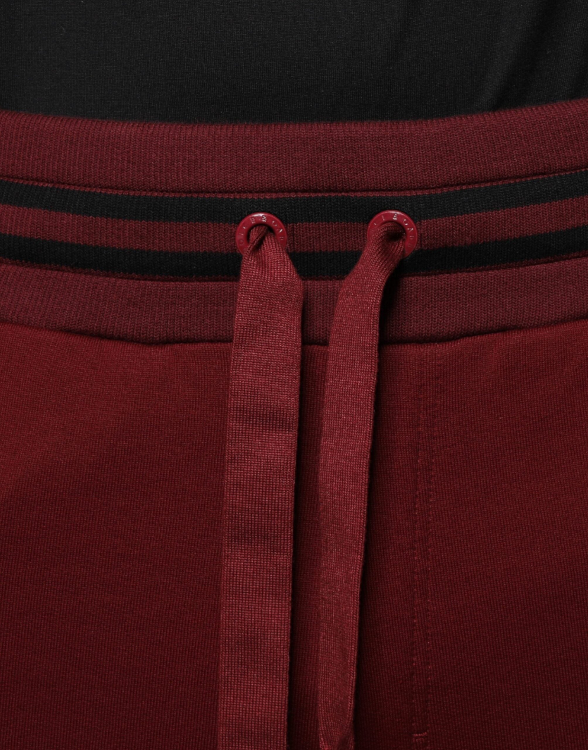 Dolce & Gabbana Dark Red Cotton Men Jogger SweatMen's Men's Pants (Pre-Owned)