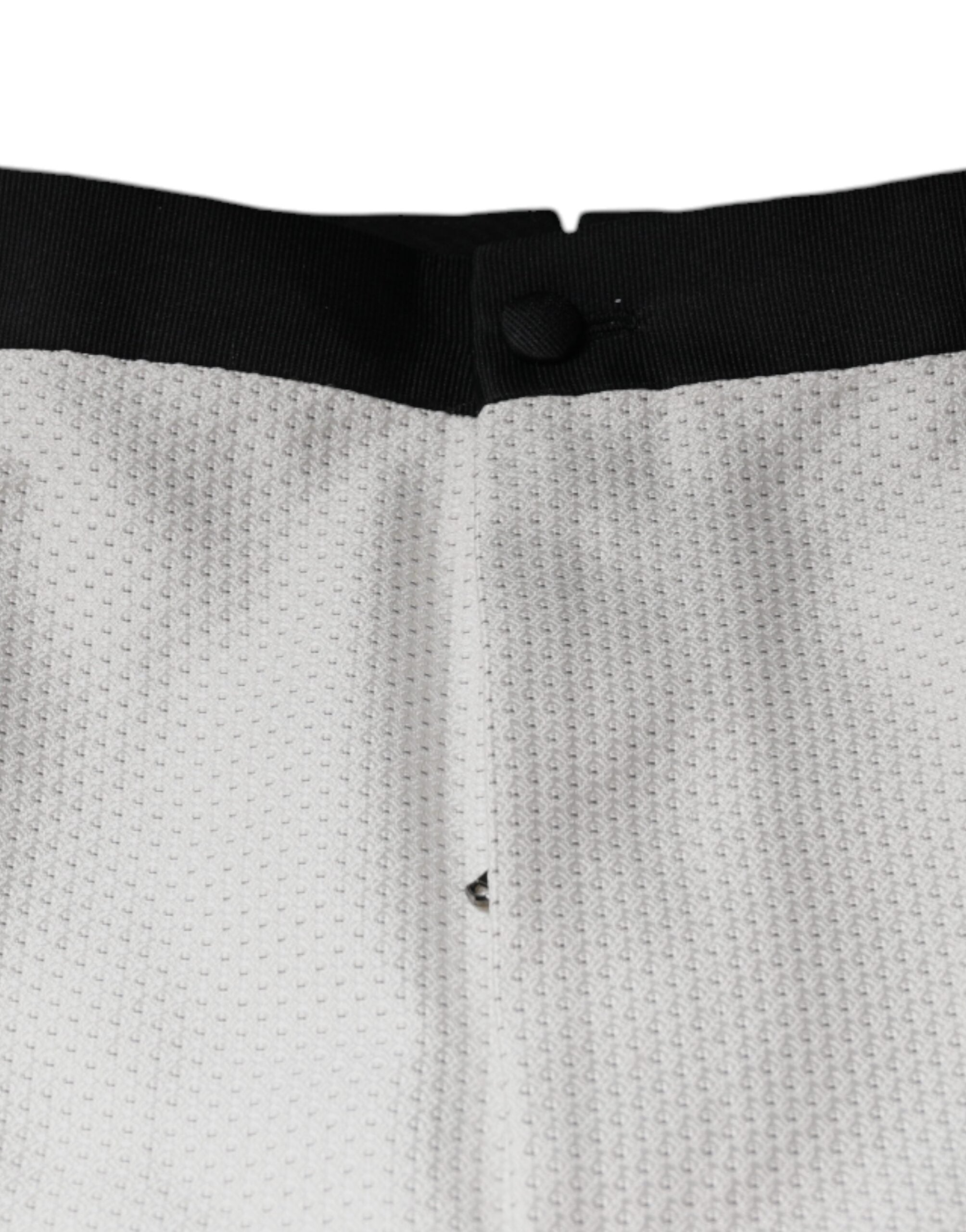 Dolce & Gabbana White Polyester Formal Dress Men's Pants