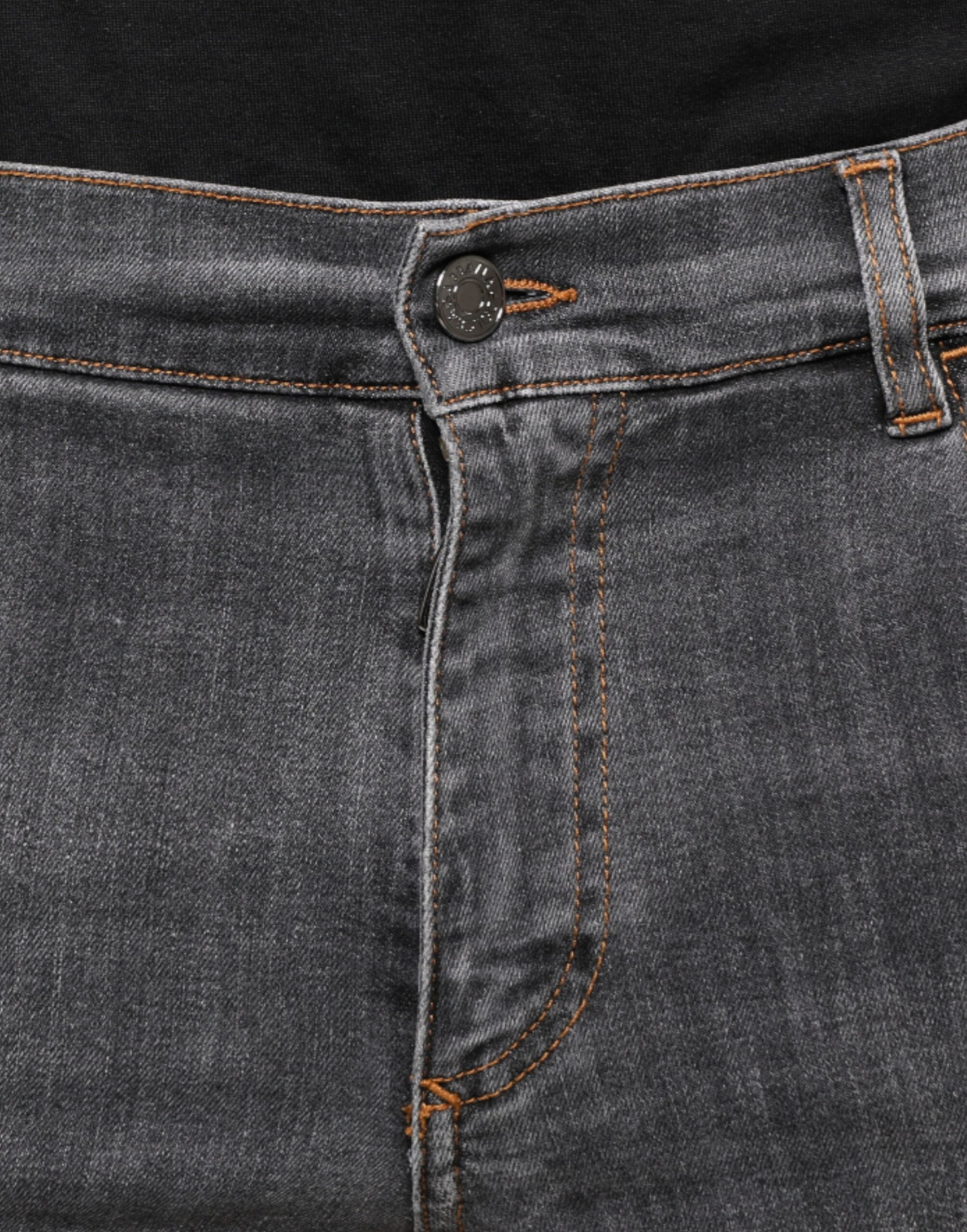 Dolce & Gabbana Dark Gray Cotton Stretch Skinny Denim Men's Jeans (Pre-Owned)
