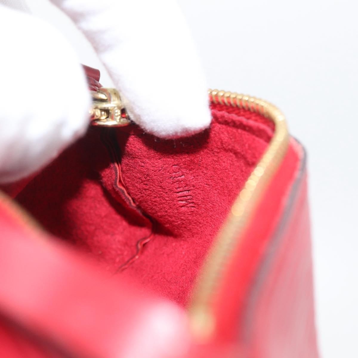 Louis Vuitton Soufflot Pochette Epi Leather Red Leather Clutche & Pouche Bag (Pre-Owned)