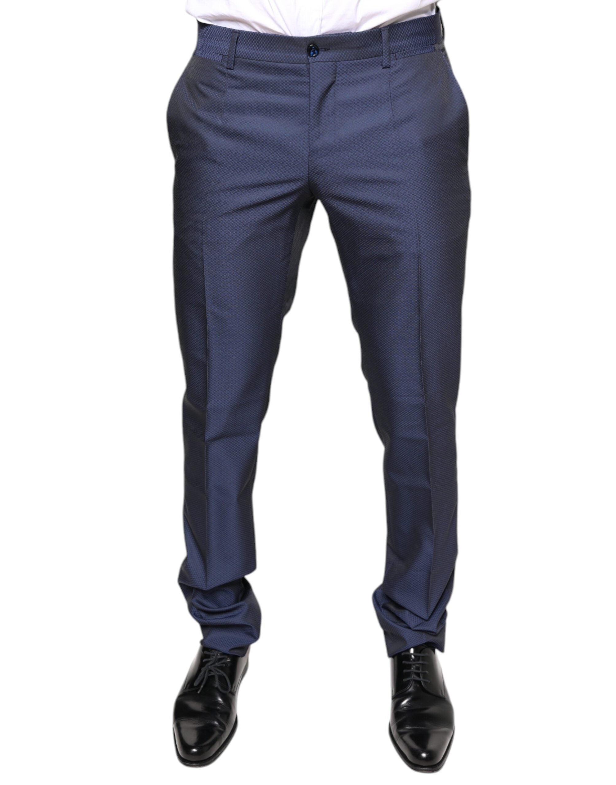 Dolce & Gabbana Blue Polyester Formal Tuxedo Men's Pants (Pre-Owned)