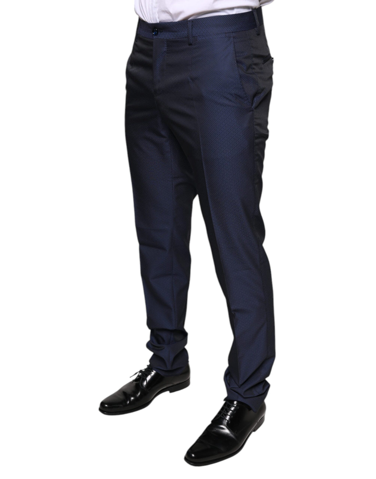 Dolce & Gabbana Blue Polyester Formal Tuxedo Men's Pants (Pre-Owned)