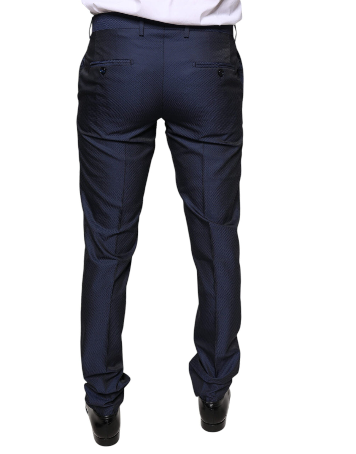 Dolce & Gabbana Blue Polyester Formal Tuxedo Men's Pants (Pre-Owned)