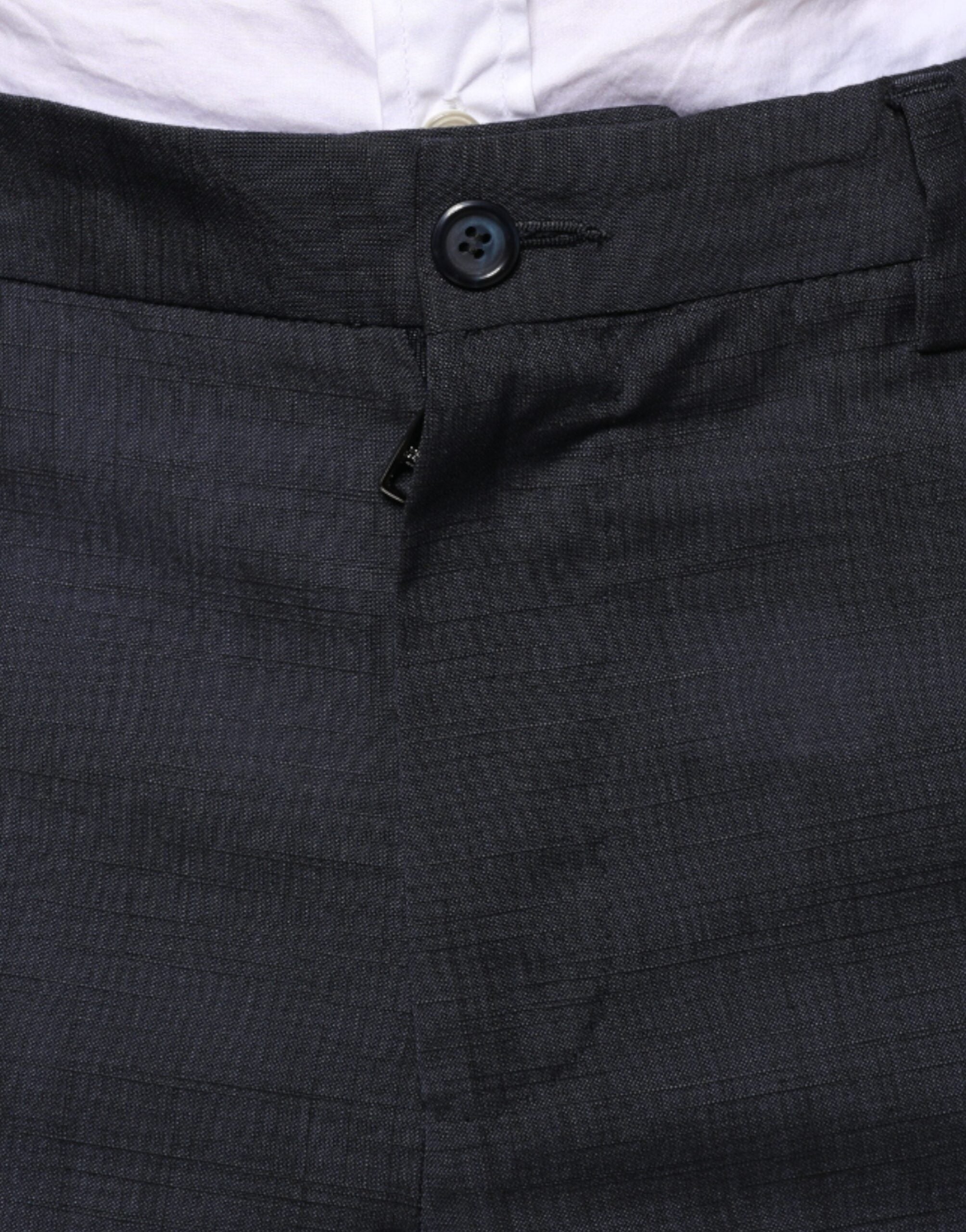 Dolce & Gabbana Black Cotton Wool Formal Dress Men's Pants