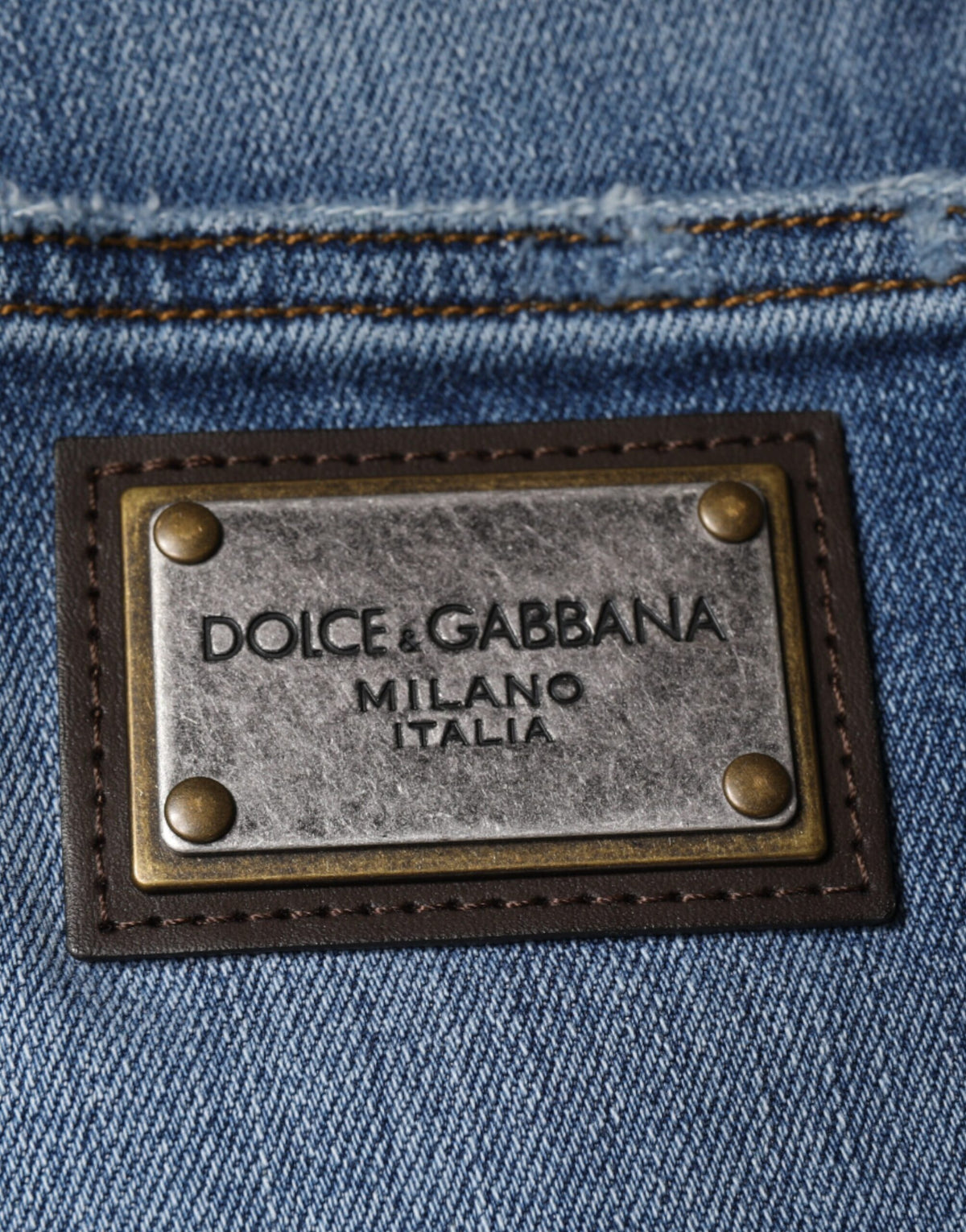Dolce & Gabbana Blue Washed Cotton Stretch Men Denim Men's Jeans (Pre-Owned)