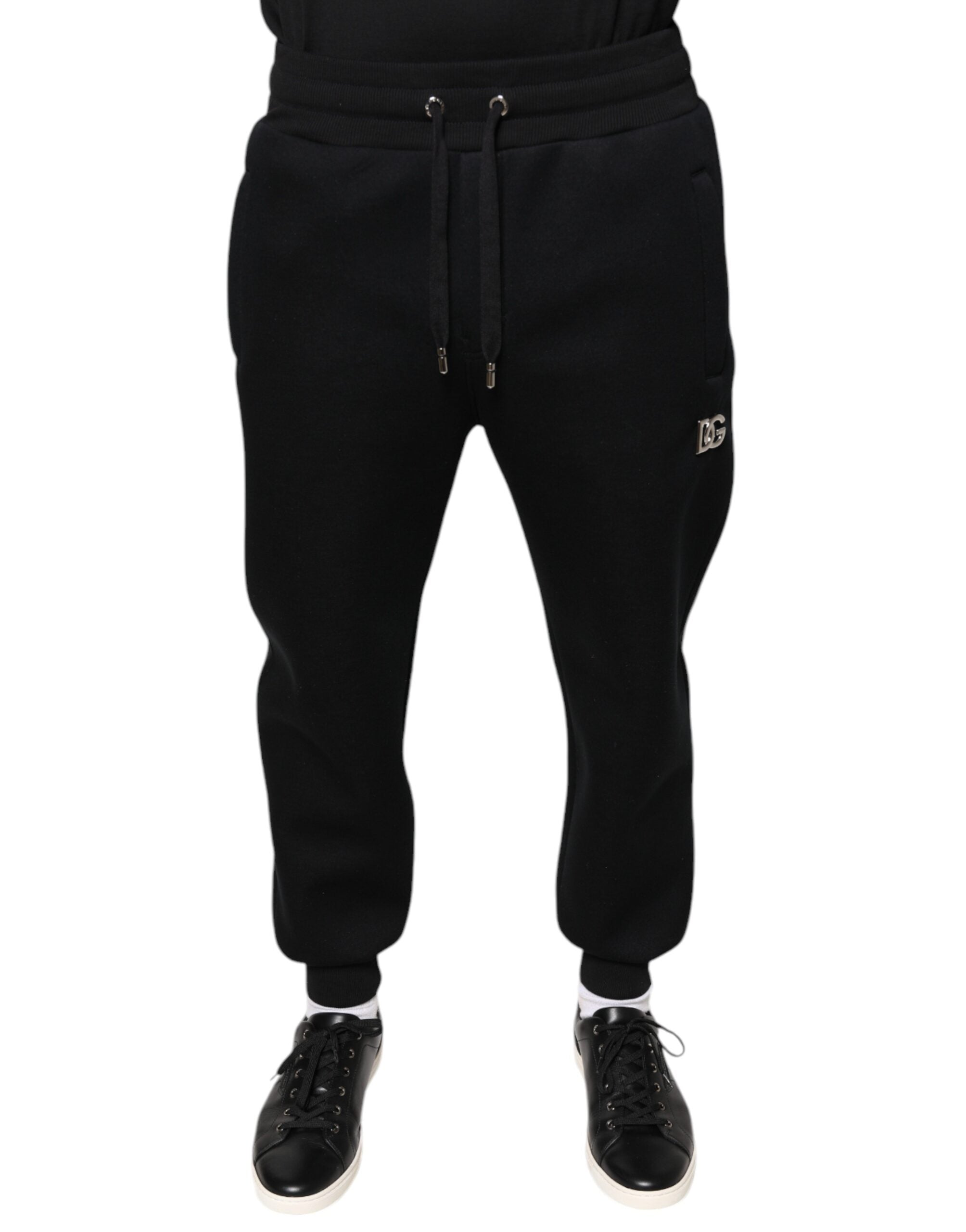 Dolce & Gabbana Black Modal DG Logo Jogger Men SweatMen's Men's Pants (Pre-Owned)