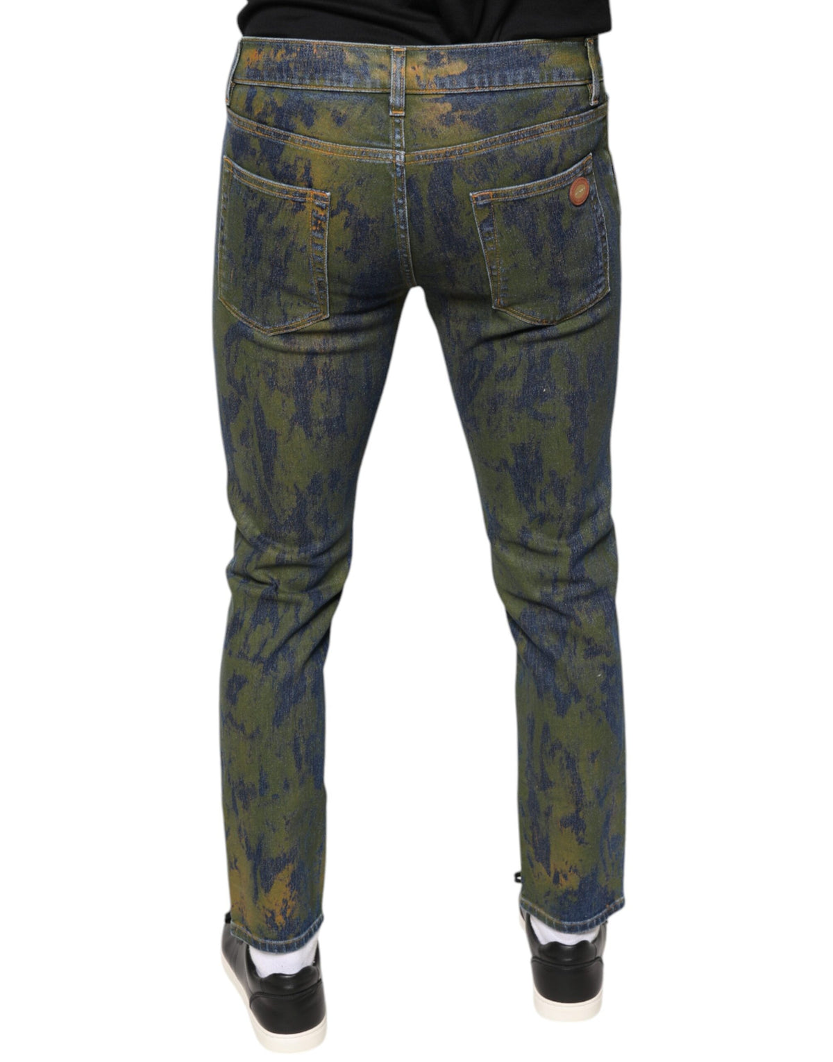 Dolce & Gabbana Blue Cotton Dye Slim Fit Men Denim Men's Jeans