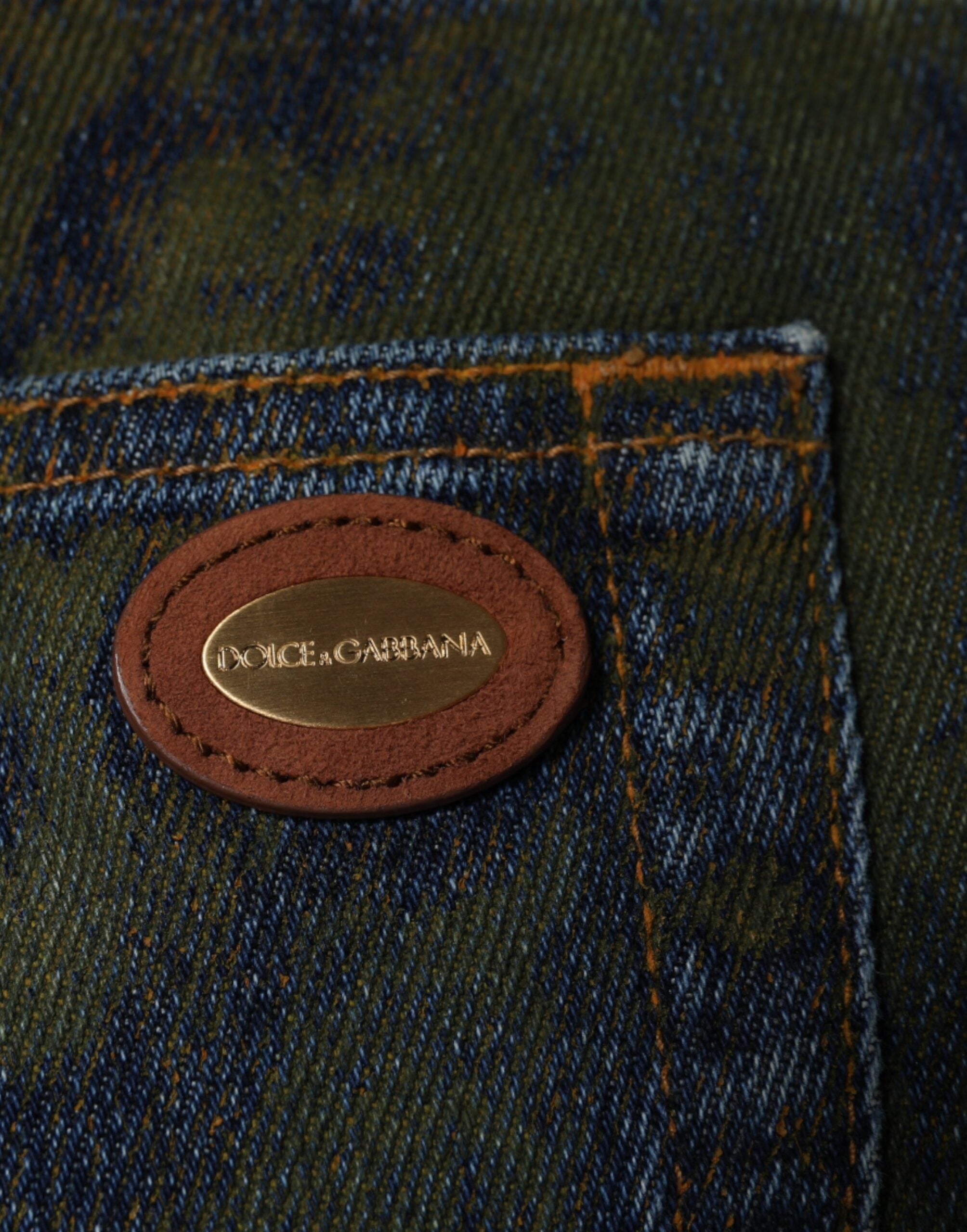 Dolce & Gabbana Blue Cotton Dye Slim Fit Men Denim Men's Jeans